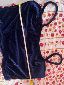 Blue Velvet Co-ord Set with belt