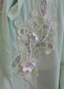 Mint Green Tie-Neck Blouse