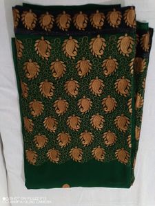 Green Wedding &amp; Festival Designer Saree With Blous
