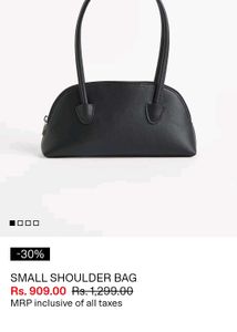Sleek Black Mini Crescent Shoulder Bag
