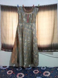 SILVER GREY GOWN..