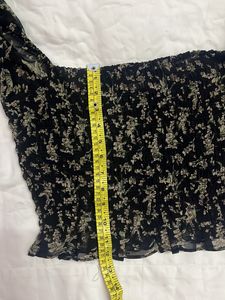 Floral Black Top