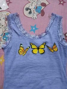 Butterfly Lavender Lace Top