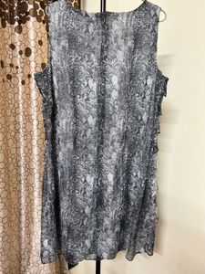 Ruffled Snake Print Dress