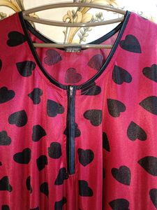 Honeymoon Night Gown - Satin Red