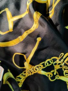 Silk Scarf with Gold Print ✨