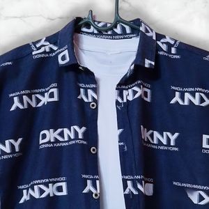 Navy Typography Shirt - Cool Style For Summer