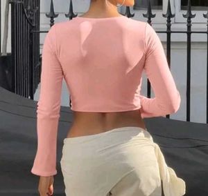 Pink Bell Sleeve Top