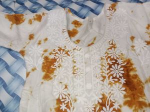 embroidery kurta set paint