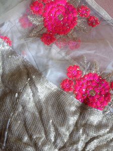 Golden Blouse With Embroidery