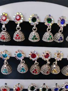 Colorful Jhumka Earrings Set of 12