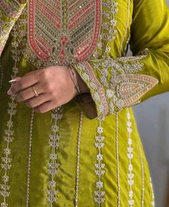 Green Embroidered Salwar Kameez Suit