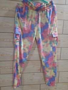 Multy Coloured Girls Joggers For 10 12 Years