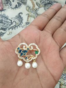 Beautiful Cz Stone Brooch Imported