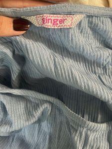 Cute Blue Crop Top