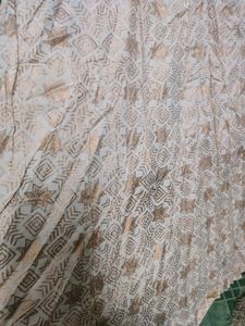 Varanga Gold Print Anarkali Long Kurta (XL)