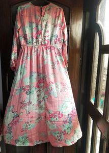 Satin Floral Dress