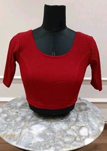 Red Readymade Saree Blouse