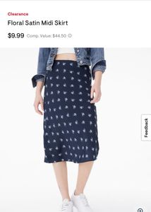 Satin Floral Skirt