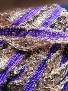 Goldan Lace With Purple Colour