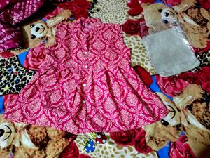 Red Patterned Top - Size M