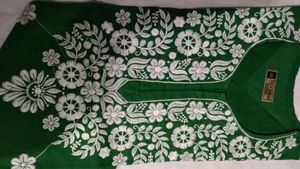 Yellow Embroidered Kurti
