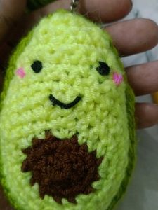 Crochet Avocado Keychain