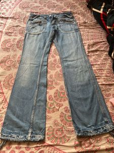 Low Waist Boot Cut Denim Jeans Y2K