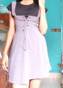 🤍 Cute gray mini dress