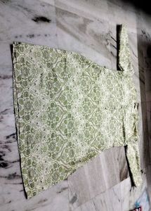 Green Printed Kurta
