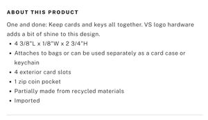 Victoria&#39;s Secret Card Case Key Ring