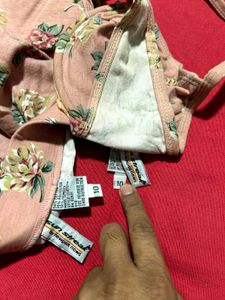 Sun Streak Floral Bra Panty Set – Size 10