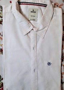 White Shirt with Striped Detail - XL