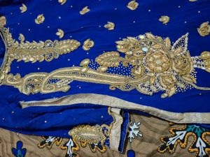 Pretty Royal Blue Kundan  Diamond Kurti