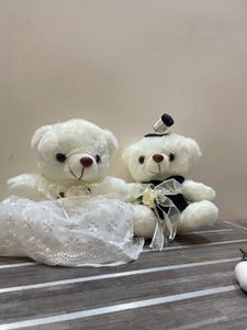 💑 Wedding Couple Teddy Bears – Elegant, Romantic