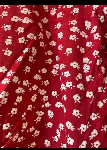 Red Tie Knot Crop Top
