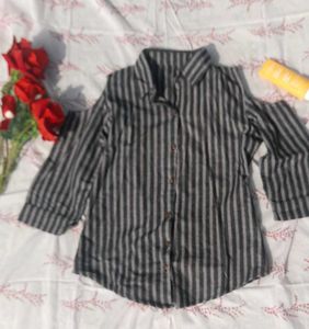 Striped Button-Down Shirt