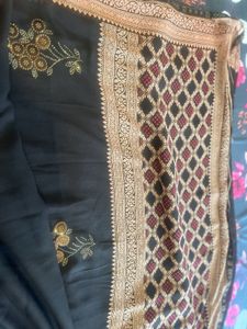 Saree With Boatneck Blouse