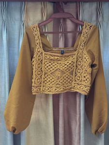 Mustard Colour Crop Top