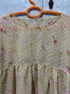 Floral Print Peplum Top