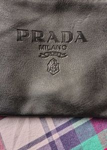 Prada Milano Black Leather Wristlet