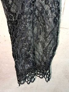 Elegant Partywear See-through Lace Top Blouson