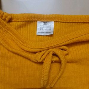 Mustard yellow crop top