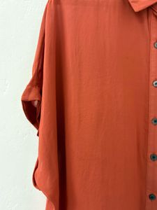 Rust Button-Up Top