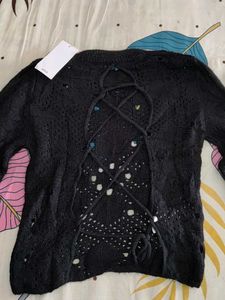 Mango Black Knit Sweater 🫶