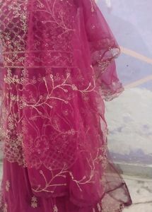 Golden Embroidery Lehenga Choli With Dupatta