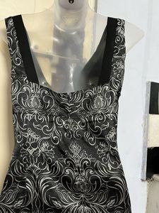 Branded Pinterest Elegant Black Patterned Dress