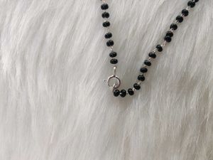 925 Silver Heart Shape Mangalsutra Wth Hallmarked