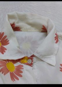 Floral Print Tie-Front Top