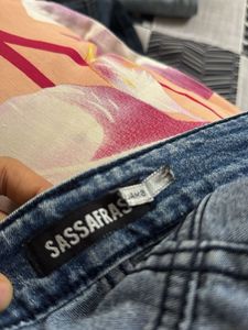 Wide Leg Denim  Pants